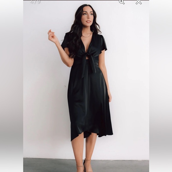 Baltic Born Black Midi Dress - Picture 1 of 4